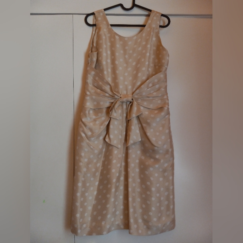 Kate Spade Polka Dot Jillian Silk Bow Dress Small